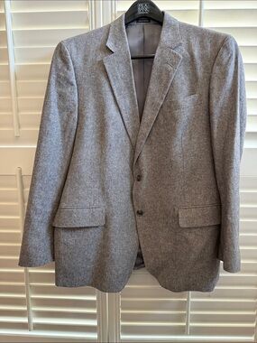 Stafford Heather Gray Two-Button Men's Sport Coat
